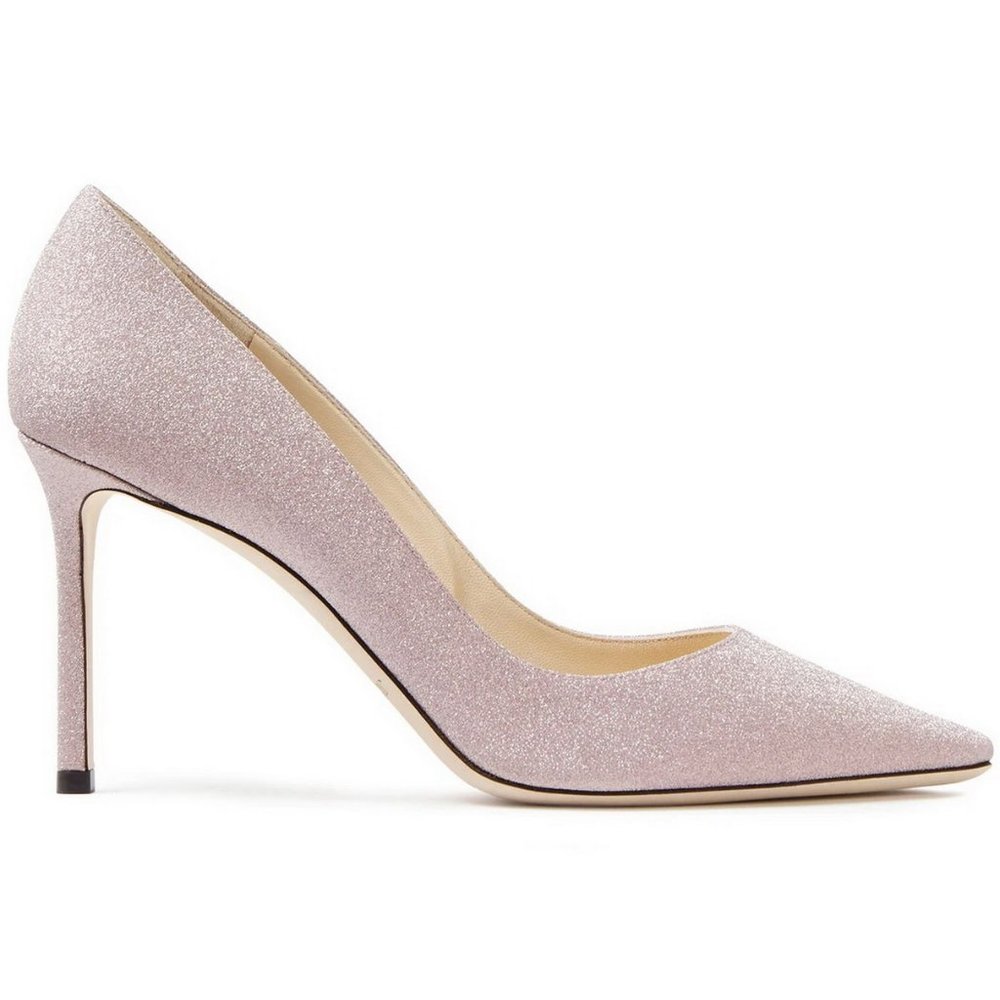 New JIMMY CHOO Romy Glitter 85mm Pump